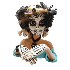 Dia De Los Muertos Day Of The Dead HALLOWEEN Bust Prop Hand Painted 12"